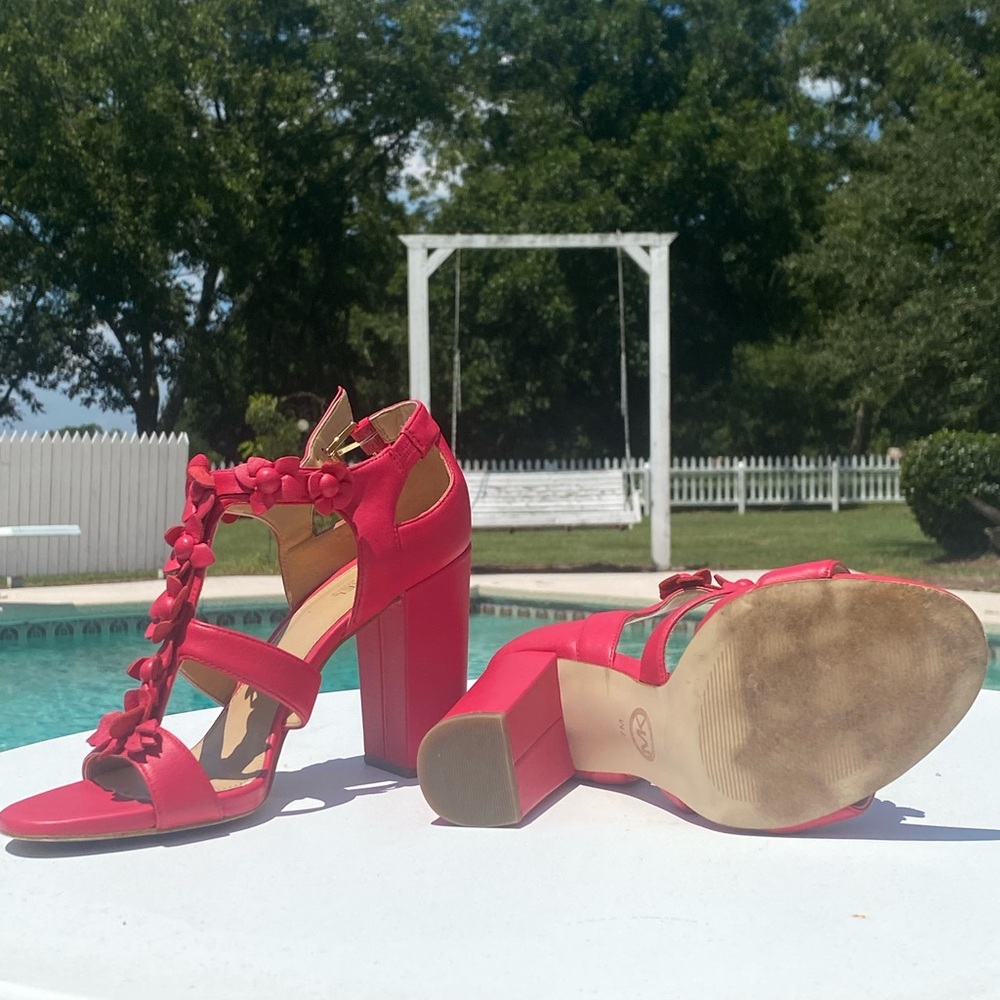 Michael Kors Pink Block Heel